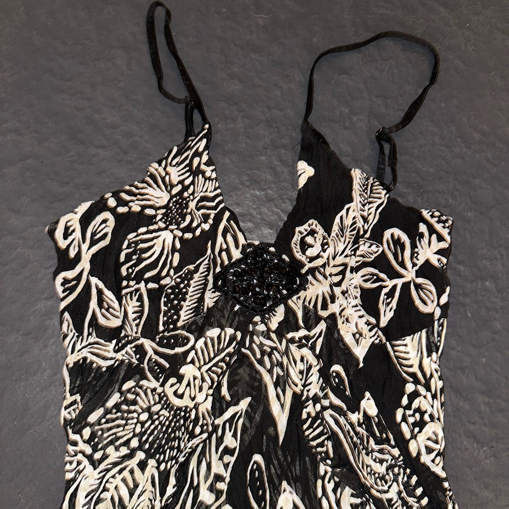 Y2K Kaelyn-Max Sheer Tiered Ruffle Spaghetti Top